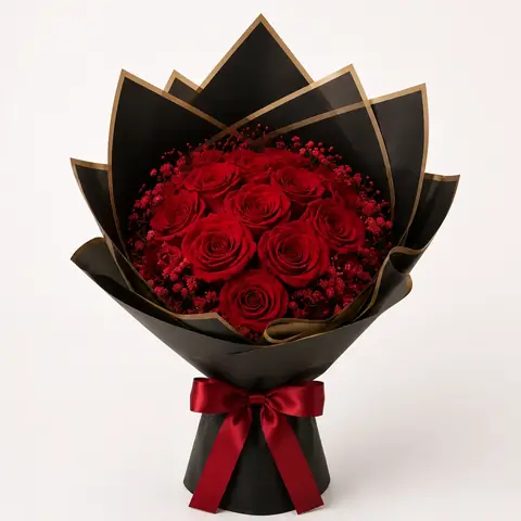 Ramo premium de rosas rojas