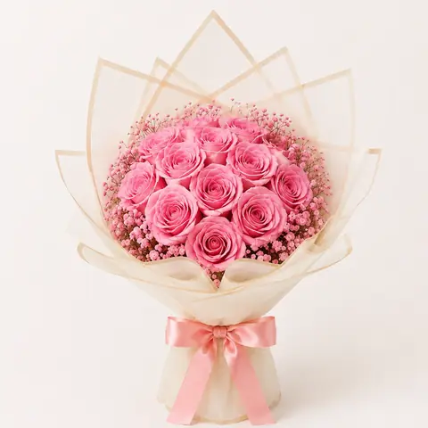 Ramo dulce de rosas rosadas
