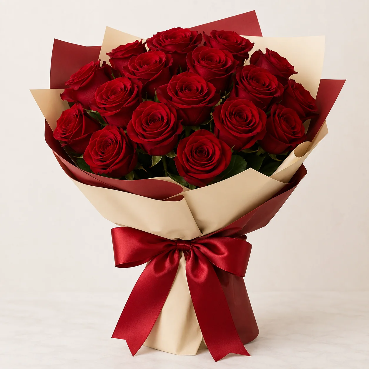 Ramo clásico de rosas rojas