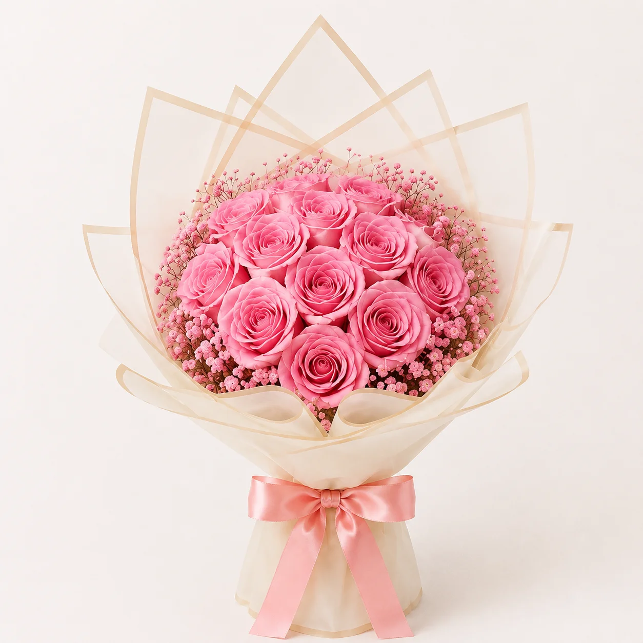 Ramo dulce de rosas rosadas